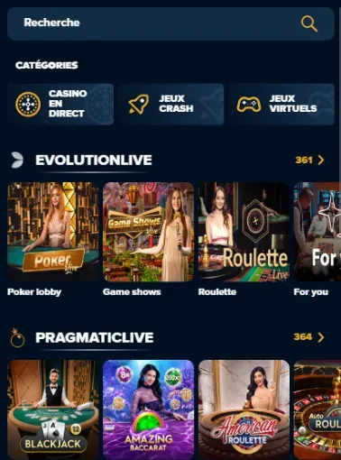 Casino en direct X10NET — croupiers Evolution et Pragmatic Live