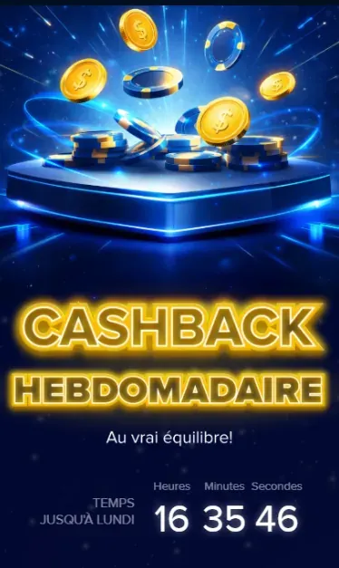 Cashback hebdomadaire sur X10NET